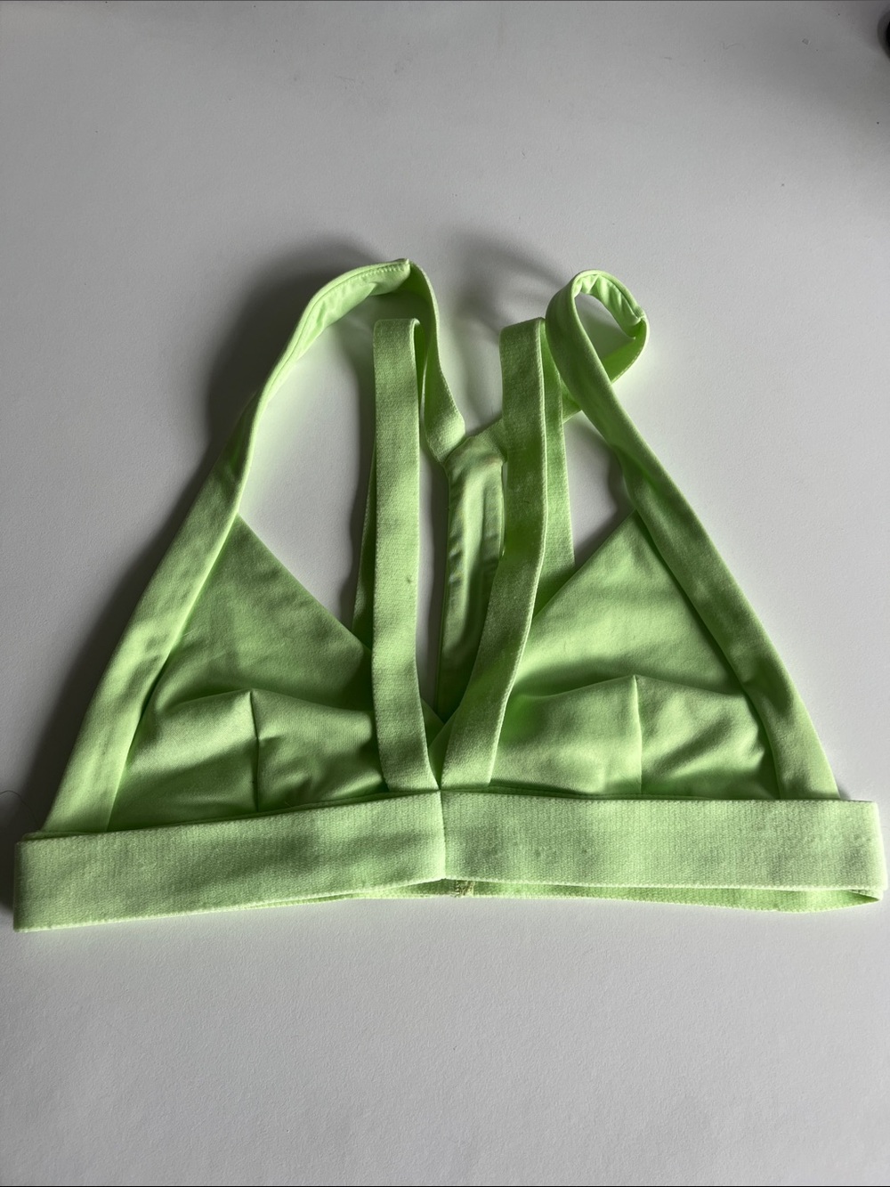 ALO Yoga Neon Lime Double-Strap Bralette
